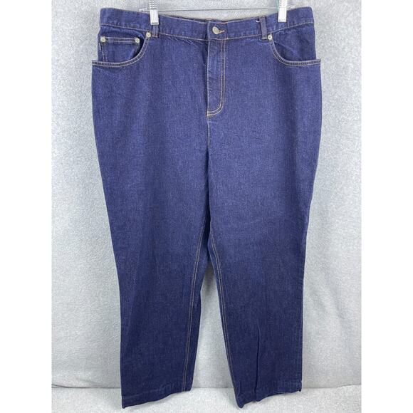 Lauren Ralph Lauren Jeans Womens 16 Measures 37x29 Blue Classic Straight‎ - Picture 2 of 12